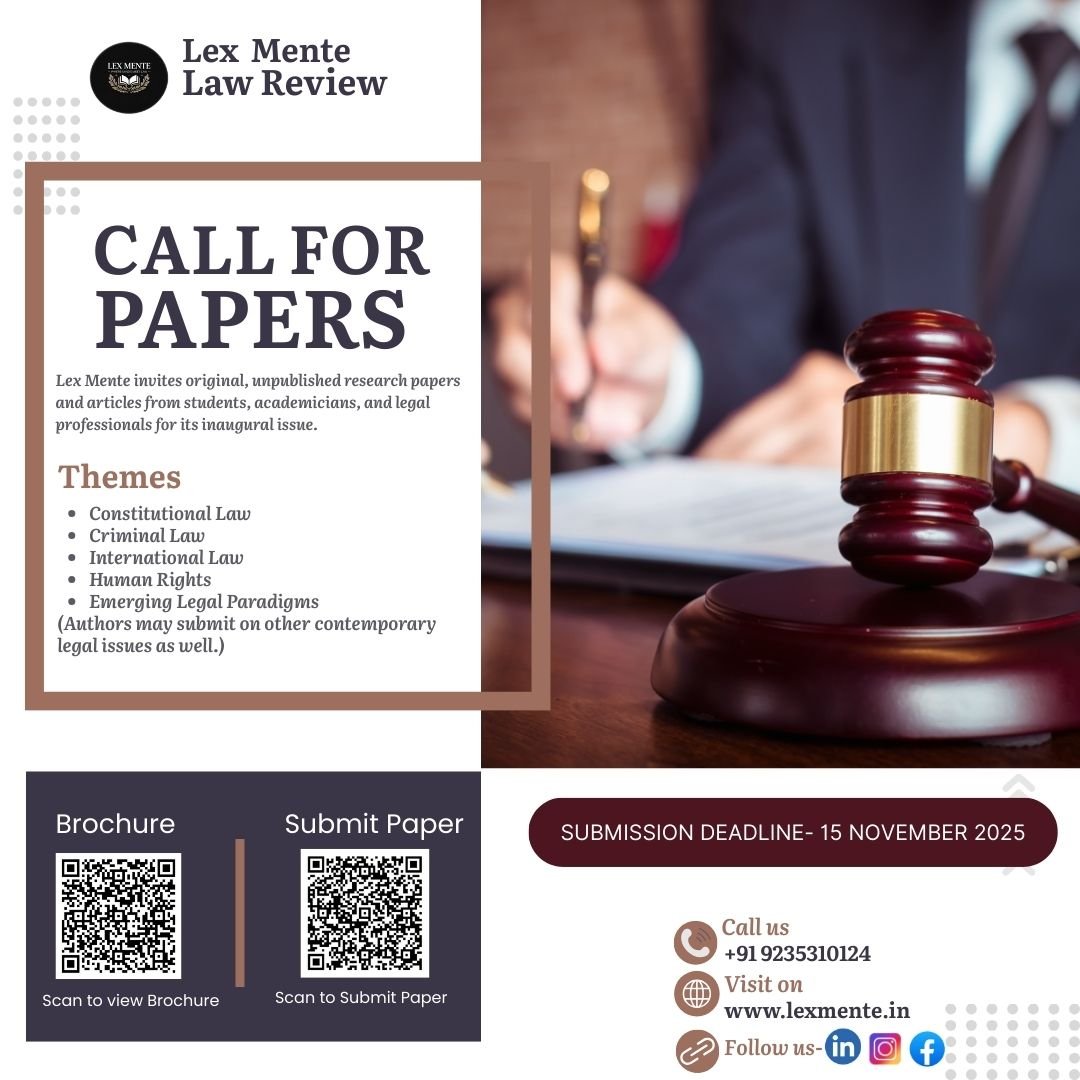 Call for Papers notice from Lex Mente